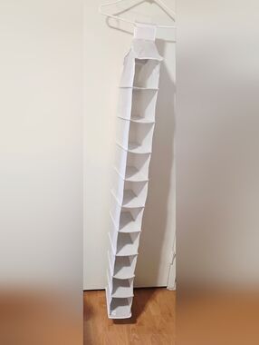 Mainstays White Hanging Closet Shelf Organizer - 10-Tier Fabric Storage